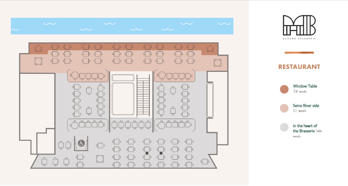 Seating plan of Madame Brasserie